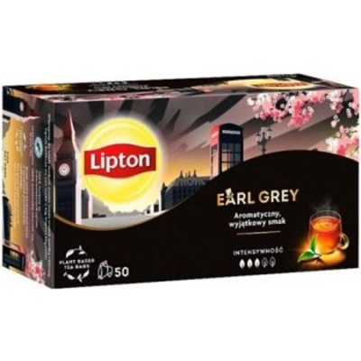 Fekete tea, 50x1,5 g, LIPTON "Earl grey"